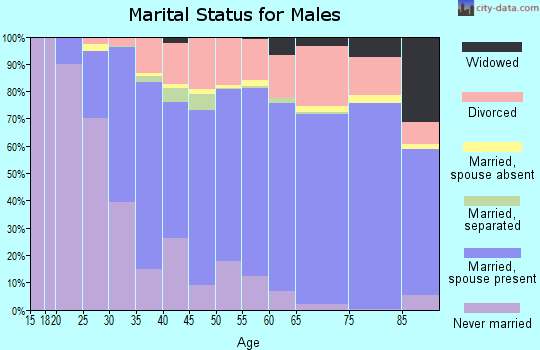 Kittitas County marital status for males
