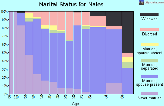 Sweetwater County marital status for males