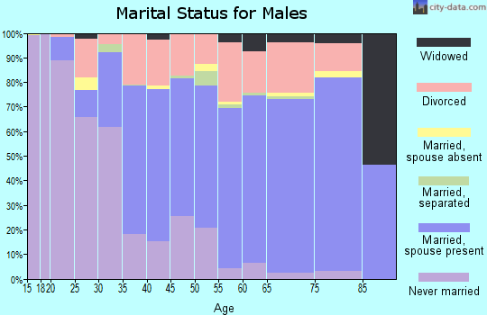 Klickitat County marital status for males