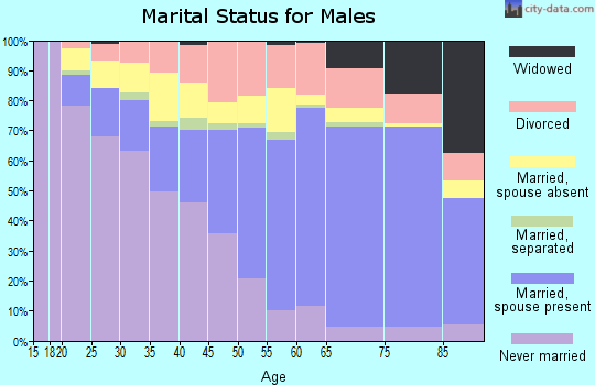 Fremont County marital status for males