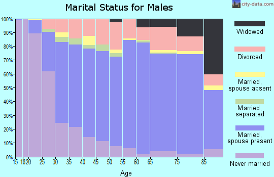 Dickson County marital status for males