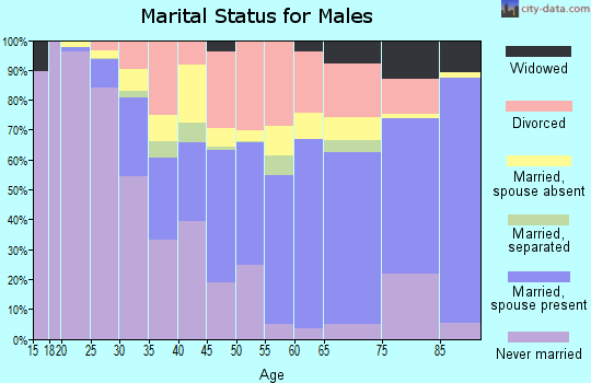 Gulf County marital status for males