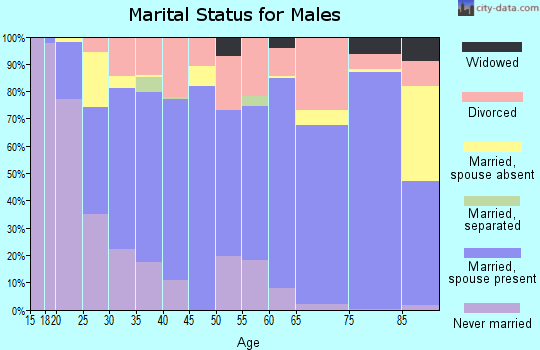 Casey County marital status for males
