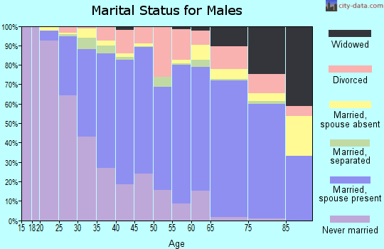 Wicomico County marital status for males