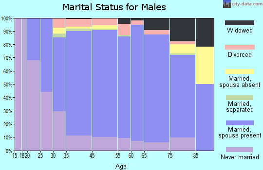 Dawes County marital status for males