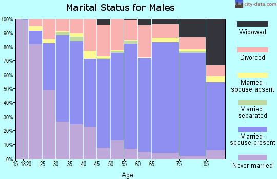 Baxter County marital status for males