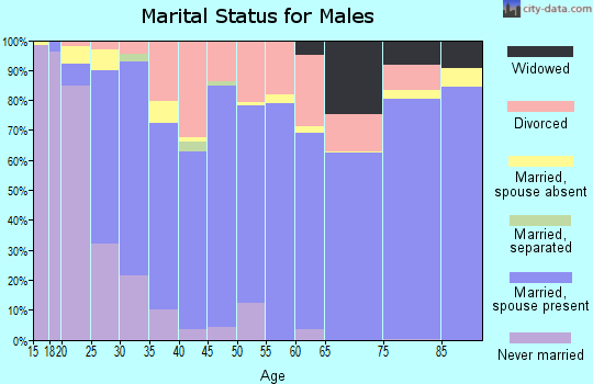Gooding County marital status for males