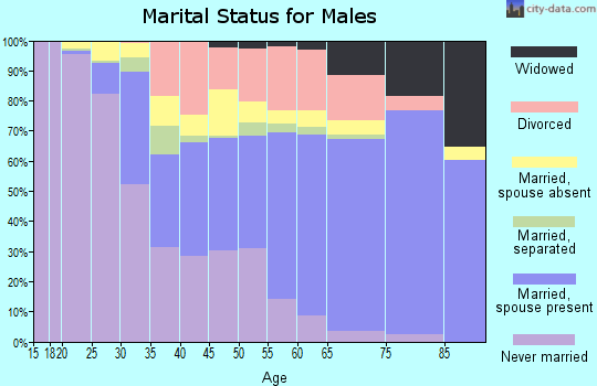 Iberville Parish marital status for males