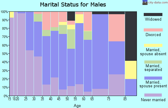 Cumberland County marital status for males