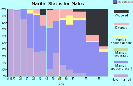 Gunnison County marital status for males