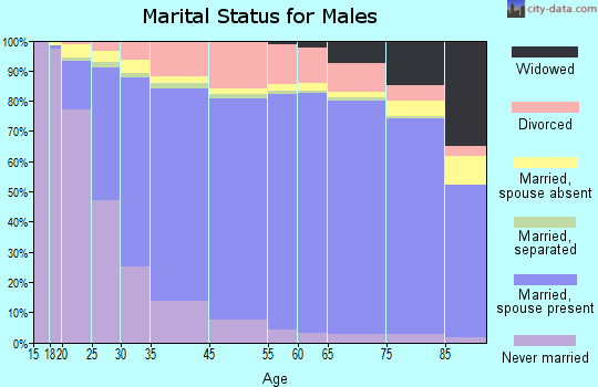 Liberty County marital status for males