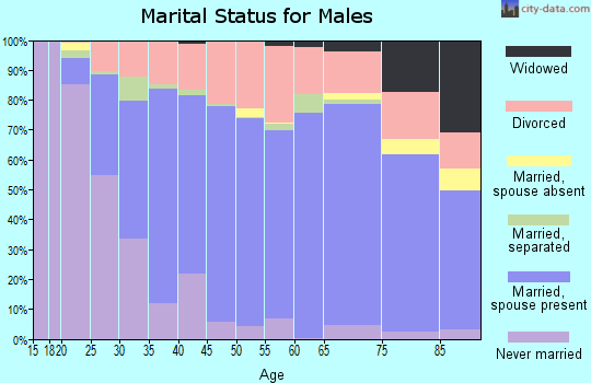 Gallia County marital status for males