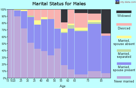 Taos County marital status for males