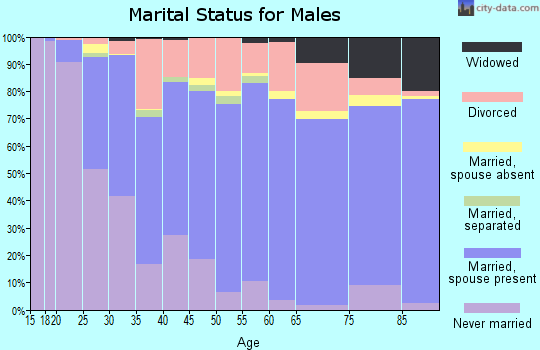 Mercer County marital status for males