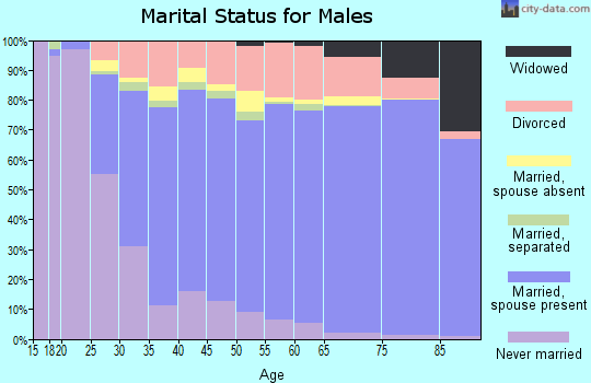 Cherokee County marital status for males