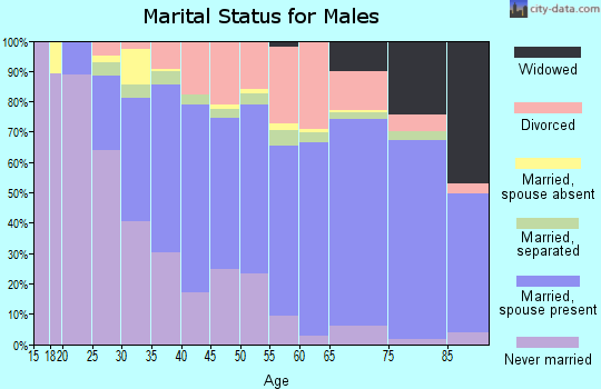 Davidson County marital status for males