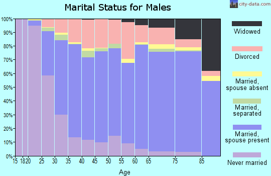 Hillsdale County marital status for males