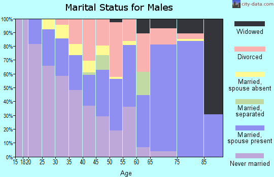 Union County marital status for males
