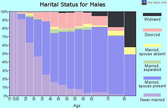 Hancock County marital status for males