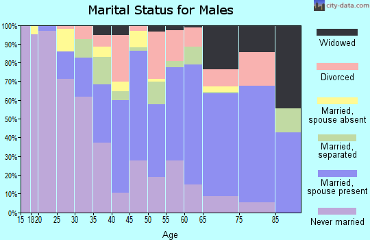 Hale County marital status for males