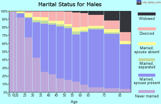 Riverside County marital status for males