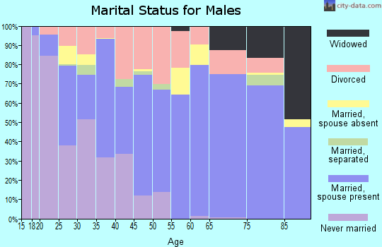 Estill County marital status for males
