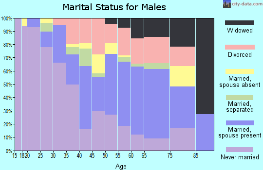 Madison Parish marital status for males