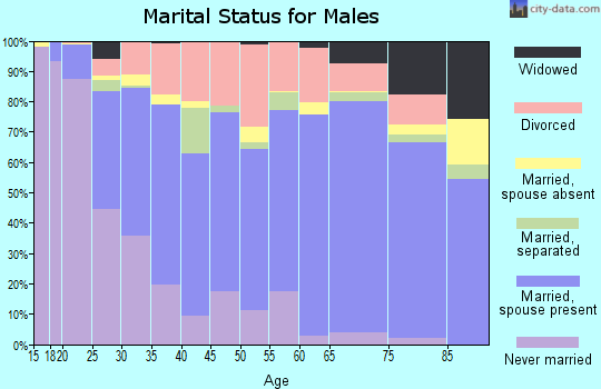 Dunklin County marital status for males