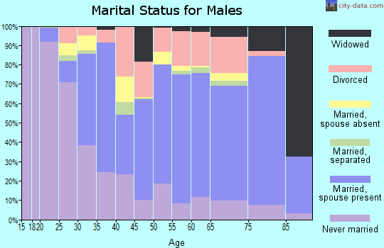 Las Animas County marital status for males