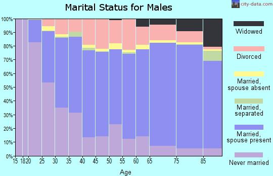 Barron County marital status for males