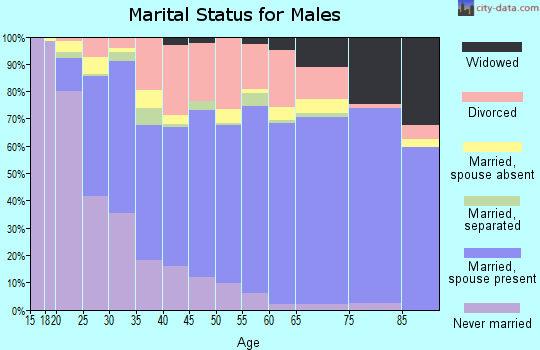 Highland County marital status for males