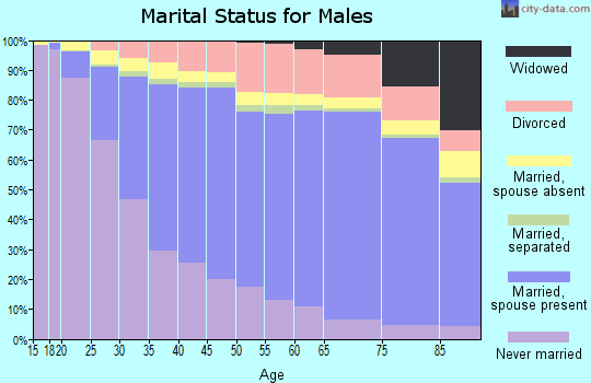 San Diego County marital status for males
