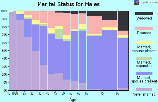 Gila County marital status for males