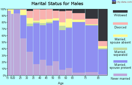 Cherokee County marital status for males