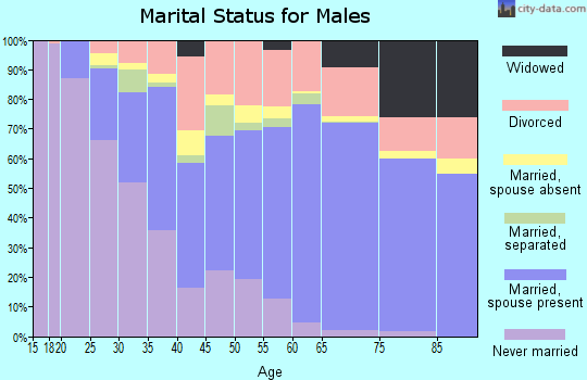Lauderdale County marital status for males