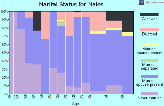 Renville County marital status for males