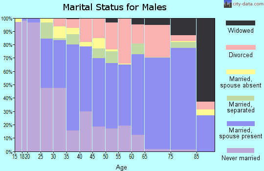 Haywood County marital status for males