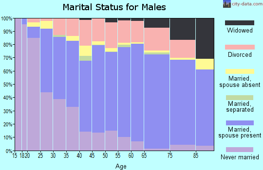 Marquette County marital status for males