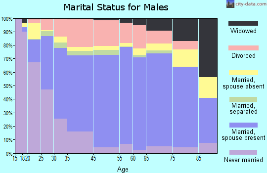 Barber County marital status for males
