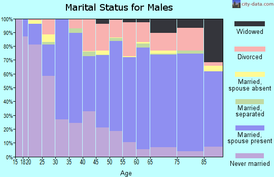 Montezuma County marital status for males
