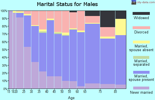 Knox County marital status for males