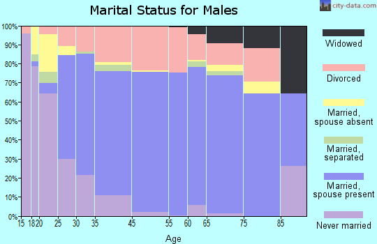 Dukes County marital status for males