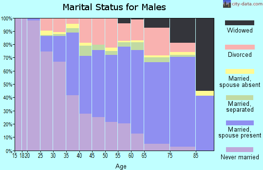 Halifax County marital status for males