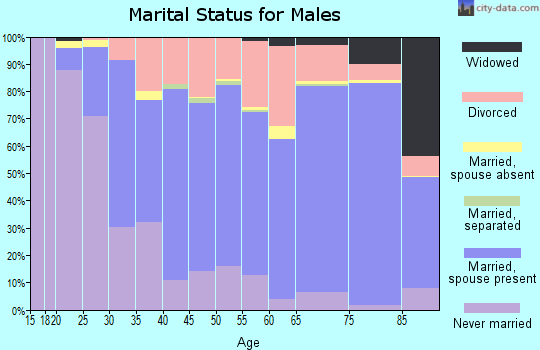 Alpena County marital status for males