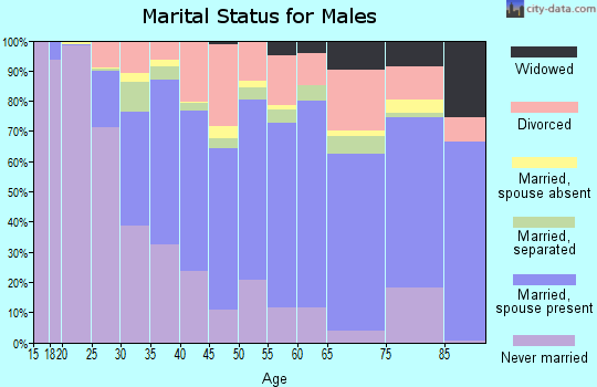 Halifax County marital status for males