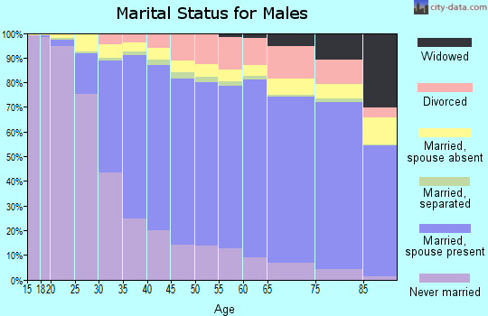 Santa Clara County marital status for males