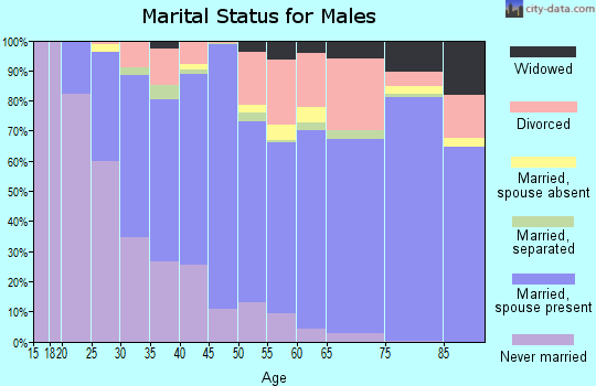 Lincoln County marital status for males