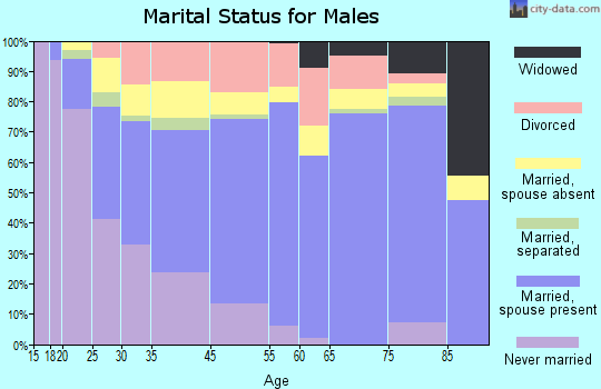 Banner County marital status for males