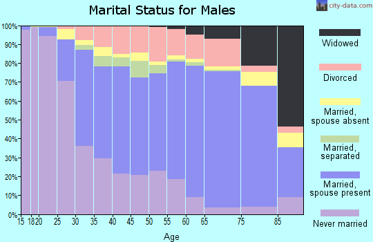 St. Lawrence County marital status for males