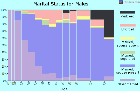 Comal County marital status for males